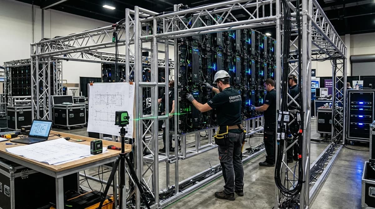 Custom Structural LED Framework Assembly and Alignment